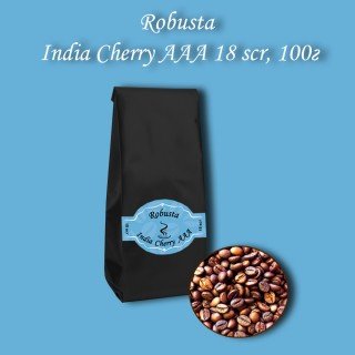 Кава зернова Robusta India Cherry AAA 19scr C.B. 100г